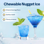 SPECSTAR Nugget Ice Maker Countertop, 45lbs/Day Pebble Ice Maker Machine, Soft Chewable Pellet Ice Machine with Self-Cleaning, Scoop, 10 Ice Bags, for Home Kitchen, RV, Camping, Office