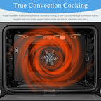 Lanbo 30 inch 5.9 CU.ft. Freestanding Electric Convection Range with Air Fry and Rotisserie, Electric cord or plug is not included