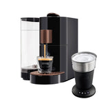 K-fee? Holiday Bundle: Twins II Single Serve Coffee and Espresso Machine PLUS Lattaero 4-in-1 Milk Frother | (Black/Copper)