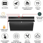 FOTILE Slant Vent Series 30" 1000 CFM Under Cabinet or Wall Mount Range Hood with 2 LED lights, Motion and Touch Activation in Onyx Black Tempered Glass