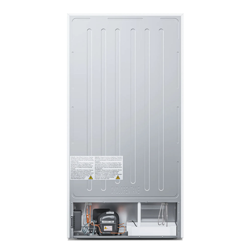 Upright Freezer/Refrigerator Convertible, 2-in-1 Appliance, Home, Dorm, and Garage Ready Fridge/Freezer Storage for Fresh or Frozen Food and Drinks, Wire Shelves and Drawer White (RUF-17C)