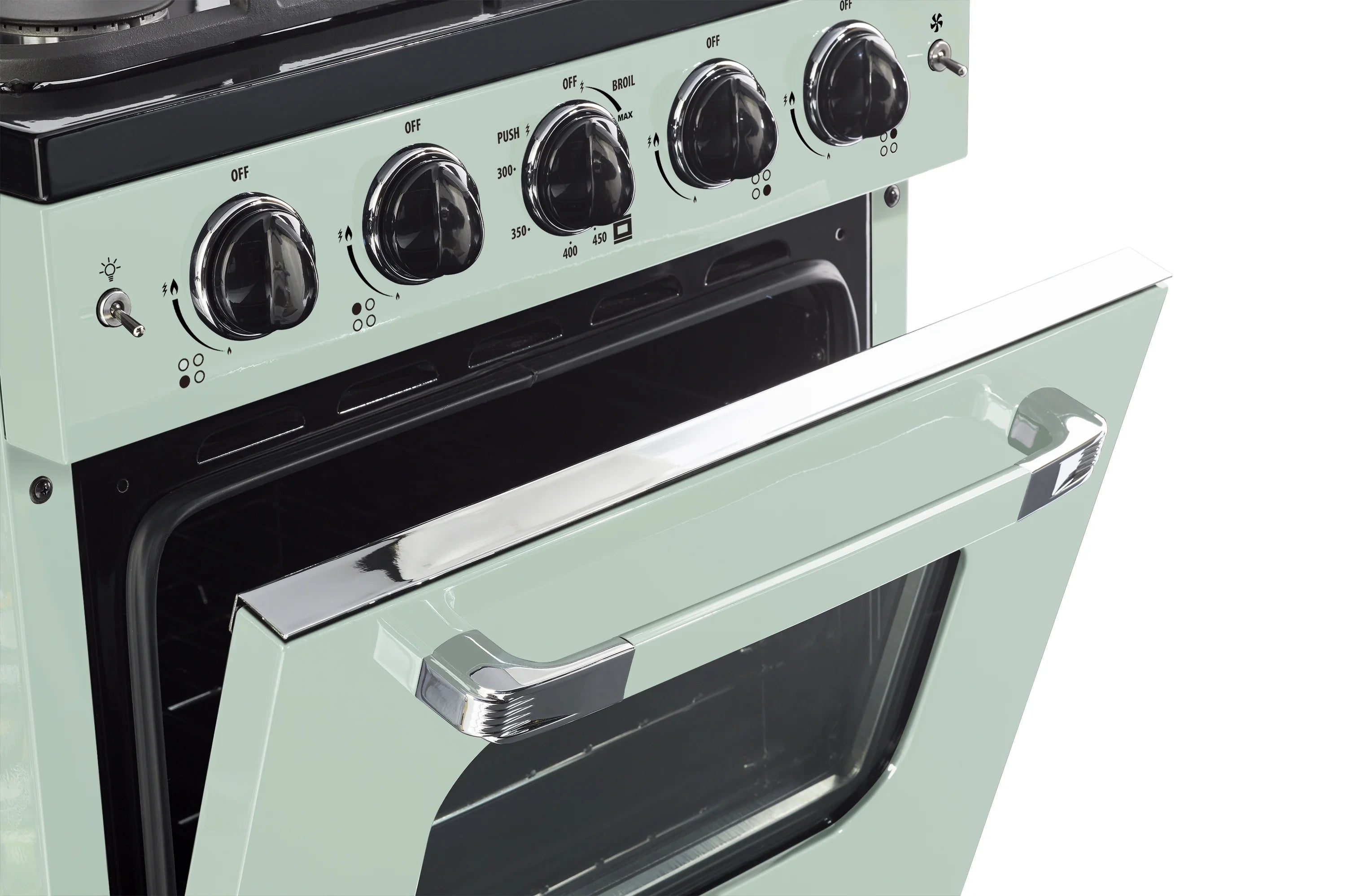 Unique Classic Retro 24" 2.9 cu/ft Freestanding Gas Range with Convection Oven and Sealed Burners