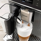 PHILIPS Series 4400 Fully Automatic LatteGo Espresso Machine, SilentBrew Technology, Quick Start. Aromatic Coffee from Freshly Ground Beans, 12 Hot and Iced Drinks, Black Chrome (EP4447/90)