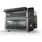 Ninja 10-in-1 Air Fryer, Double Door Toaster Oven with FlexDoor, FlavorSeal & Smart Finish, Rapid Top Convection and Air Fry Bottom, Bake, Toast, Air Fry, Pizza and More, Stainless Steel, DCT400