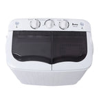 Compact Twin Tub with Built-in Drain Pump XPB35-188S 14.3(7.7 6.6)lbs Semi-automatic Gray Cover Washing Machine