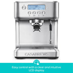 CASABREWS Ultra Semi-Automatic Espresso machine: 20 Bar, Stainless Steel, Milk Frother, Temperature Control - Americano, Latte, Cappuccino