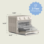 bella 6-Slice Toaster Oven, Oatmilk