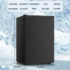 Electactic Upright Freezer, Energy Saving 3.0 Cu.ft Single Door Compact Upright Freezer with Reversible Door(Black)