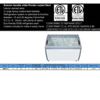 Elite Kitchen Supply 9.2 cu ft Commercial Ice Cream Freezer, White