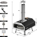 Lilypelle 16�� Dual-Fuel Outdoor Pizza Oven, Portable