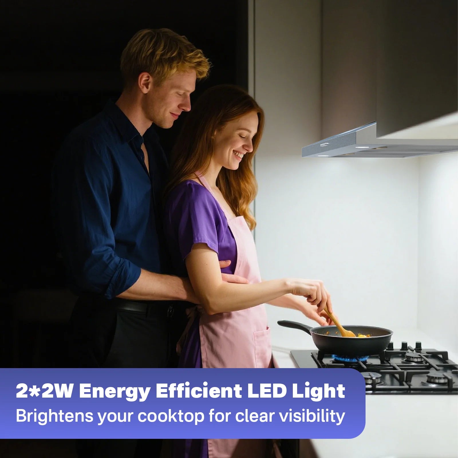 Graceall 29 Inch Under Cabinet Range Hood, Slim Stainless Steel Kitchen Vent Hood 300 CFM Ultra Quiet Brushless Motor, Ducted/Ductless Convertible with LED Lights & Dishwasher Safe Filters