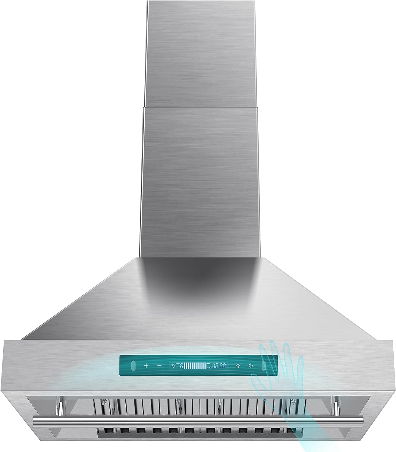 JOEAONZ Wall Mounted Range Hood 30" Kitchen Vent 900 CFM Duct Convertible Touch Control 9 Speed 120V