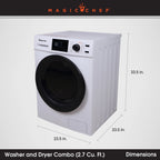 Magic Chef 2.7 cu. ft. White All in One Ventless Washer Dryer Combo in White