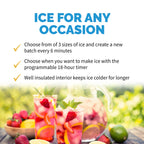 Newair, 50 lb. Portable Ice Maker, Countertop Design, 3 Bullet Ice Sizes
