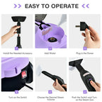 Spaco 2000W Heavy Duty Multi-purpose Steam Cleaner with Automatic Power Off and Child safety Lock, Steam Cleaner Mop with Detachable Handheld Unit, Purple