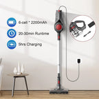 MOOSOO Stick Vacuum Cleaner, 4-in-1 Handheld Cordless Vacuum with Powerful Suction for Home Hard Floor Carpet Car Pet Hair, XL-618A