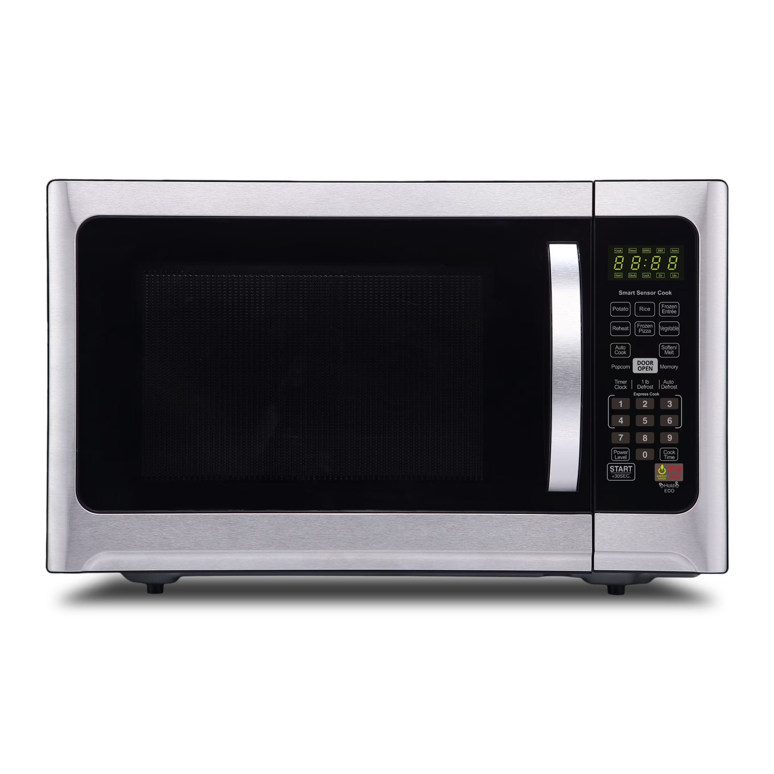 Farberware Professional 1.2 Cu. Ft. 1000-Watt Microwave Oven with Sensor Cooking, Stainless Steel/Black Body Wrap