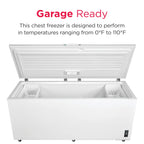 Frigidaire FFCL2042AW 19.8 Cu. Ft. Chest Freezer, Garage-Ready, White