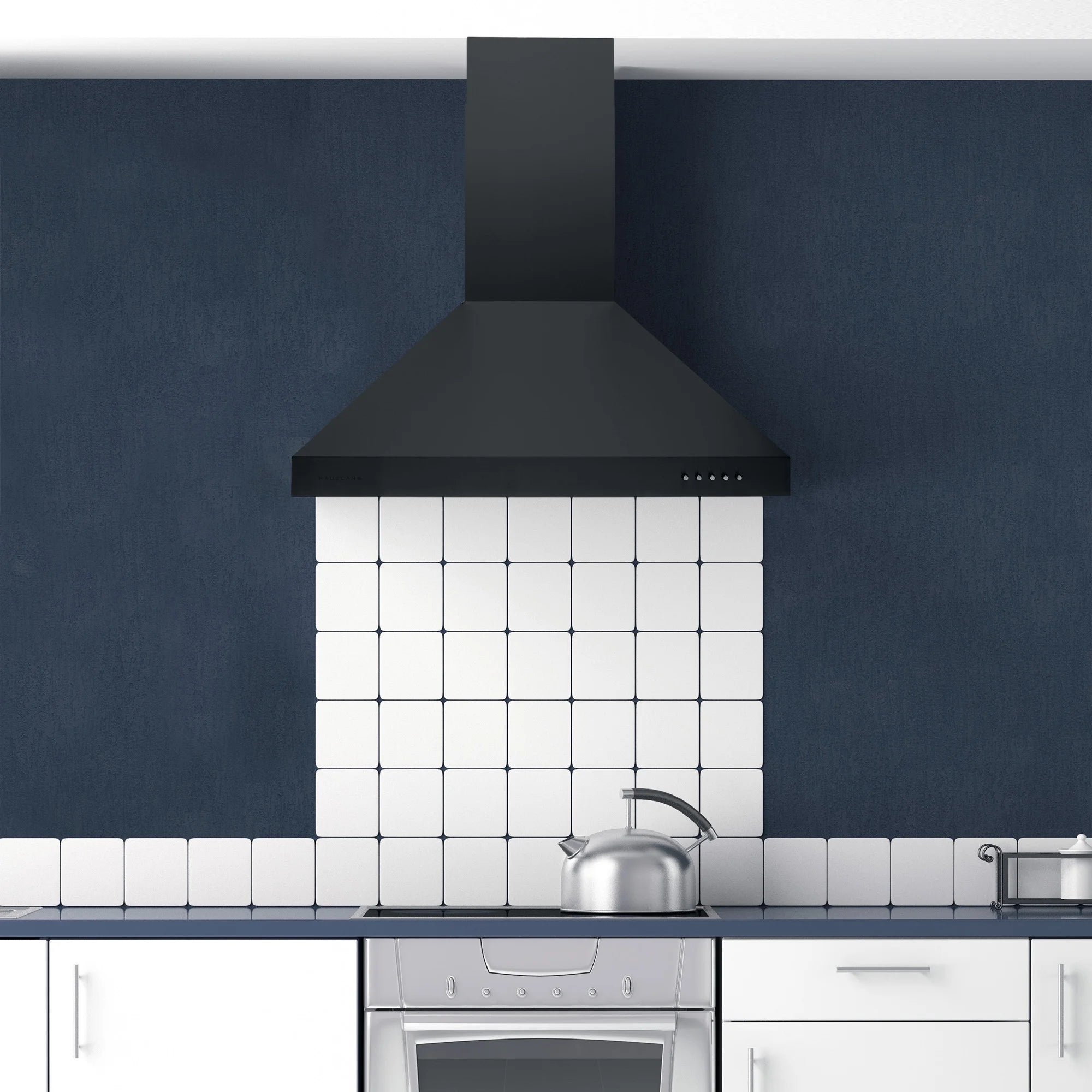 Hauslane Chef Series Base Model WM-530 30" Convertible Wall Mount Chimney Range Hood 120V in Matte Black