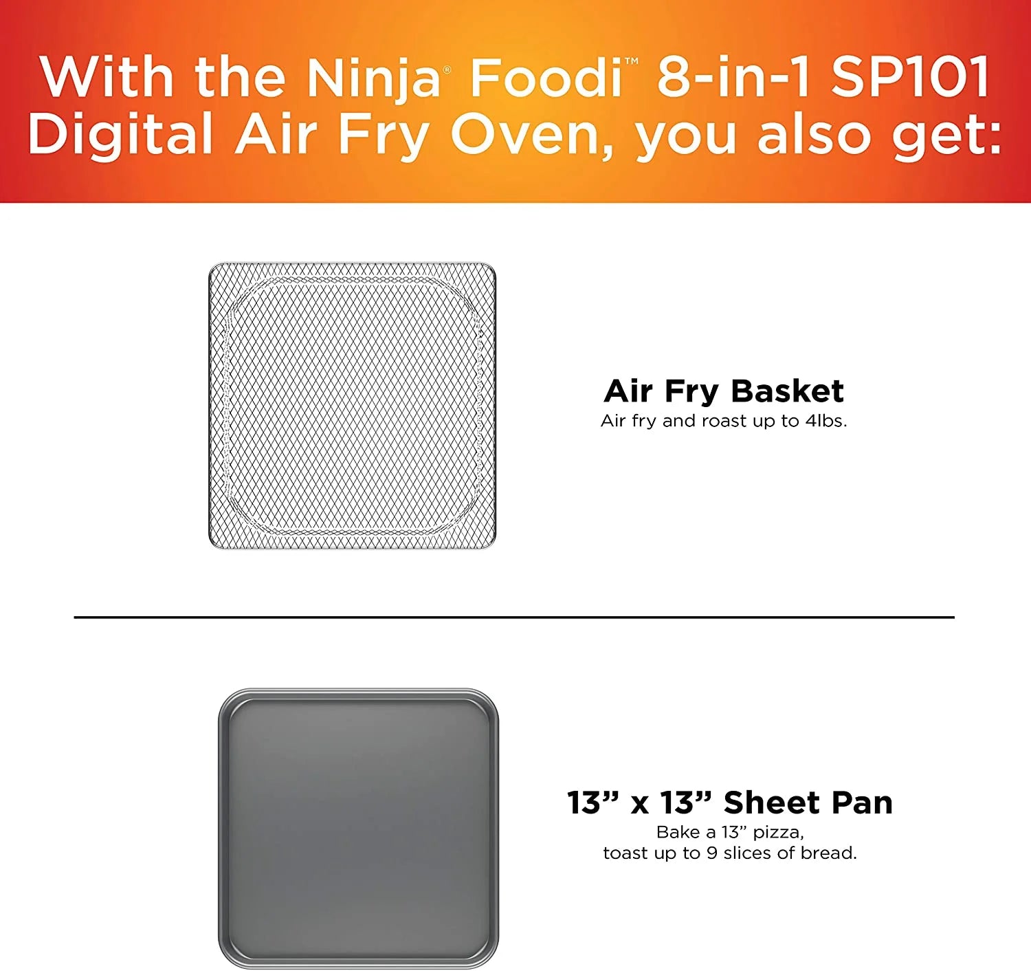Restored Ninja SP101 Foodi 8-in-1 Digital Air Fry, Large Toaster Oven, Flip-Away for Storage, Dehydrate, Keep Warm, 1800 Watts, XL Capacity, (Stainless Steel) (Refurbished)