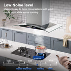 30 inch Stainless Steel Island Mount Range Hood 700 CFM, 120V Exhaust Fan, 3-Speed 65dB, Gesture Control & LED Lights?