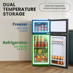 MaxKare 3.6 cu.ft Mini Fridge with Freezer, Perfect for Dorm, Small Spaces, Large Capacity, Energy Efficient- Dark Gray