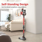 PrettyCare Cordless Stick Vacuum Cleaner Lightweight for Carpet Floor Pet Hair M2