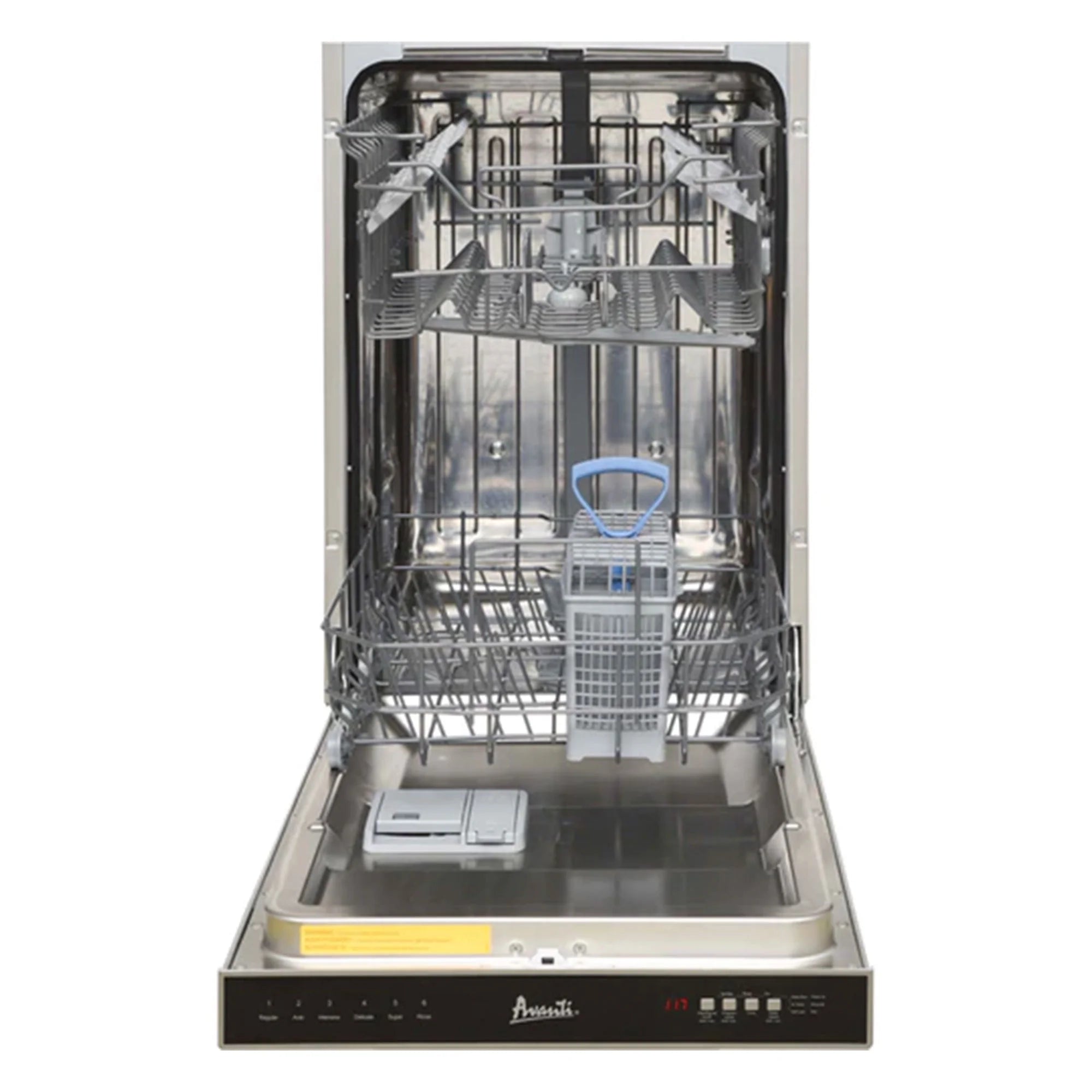 Avanti 18-Inch Built In 6 Cycle Compact Kitchen Dishwasher, Stainless Steel