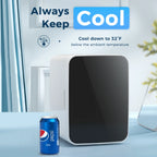 ?FREE VILLAGE Compact Mini Fridge, 10L Portable Small Refrigerator, 2.6 Gal Mini Fridge with AC/DC Adapters, Small Cosmetics Cooler for Beverage, Food, Makeup, Bedroom, Office, Dorm, White