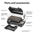 Hamilton Beach Electric Indoor Grill with Hot and Cold Smoke Infuser and Smoking Rack, Black