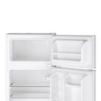 GE Appliances 3.1 Cu. Ft. Freestanding Double Door Compact Refrigerator, Steel