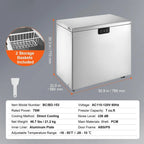 Choco Moon Large Capacity 14.5 Cu.ft Chest Freezer, 345L Storage, 4 Slide-Out Baskets, Lockable Lid, 8 Temp Control Levels, Energy-Efficient LED Lights, 6 Swivel Casters for Easy Mobility