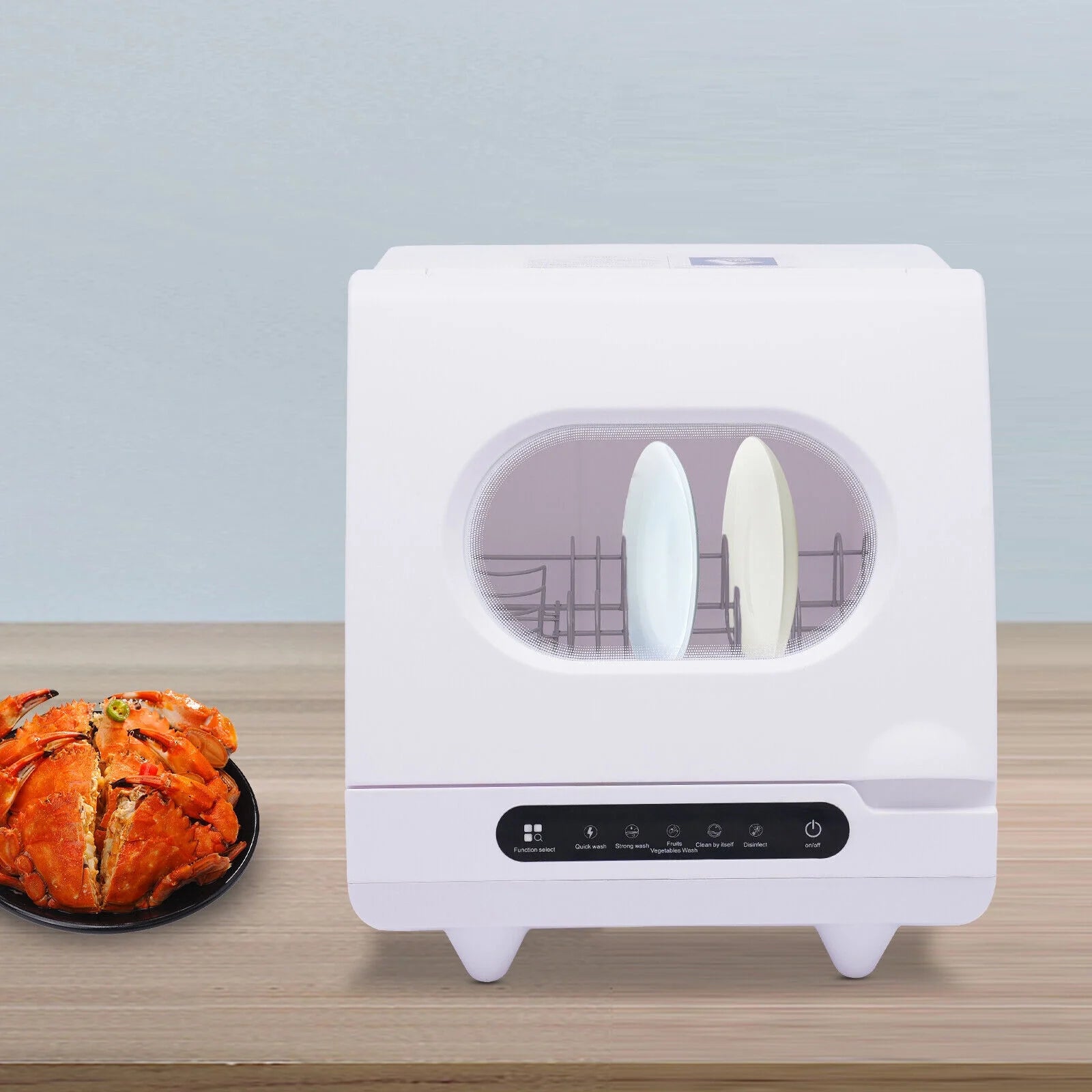 Portable Countertop Dishwasher 5 Washing Programs with Water Tank Leak-Proof Dry