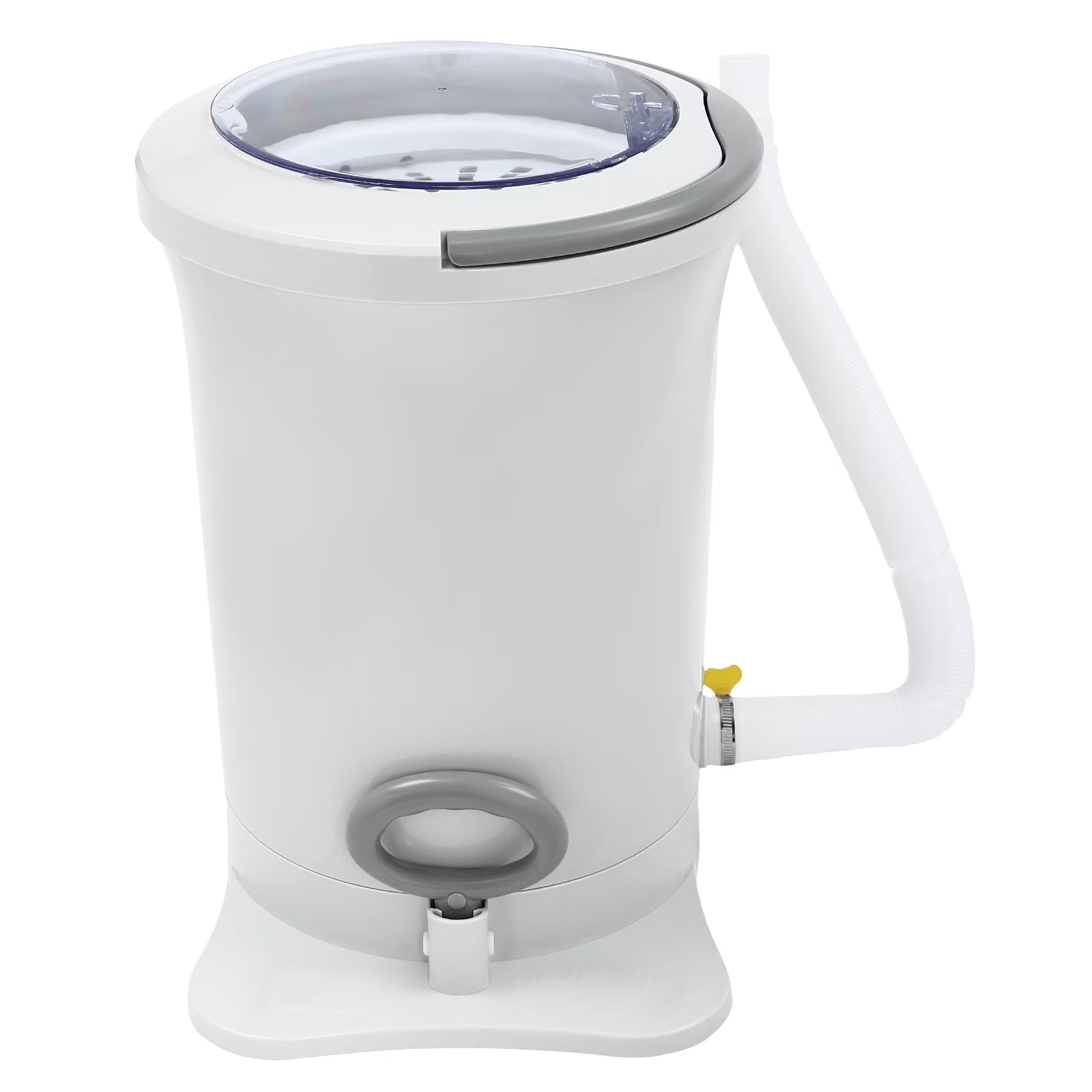 Toolven Portable Clothes Dryer, High-Speed Centrifugal, Stainless Steel & ABS, 4.9ft Drain Hose, Lightweight, Ideal for Dorms, Apartments, and Travel