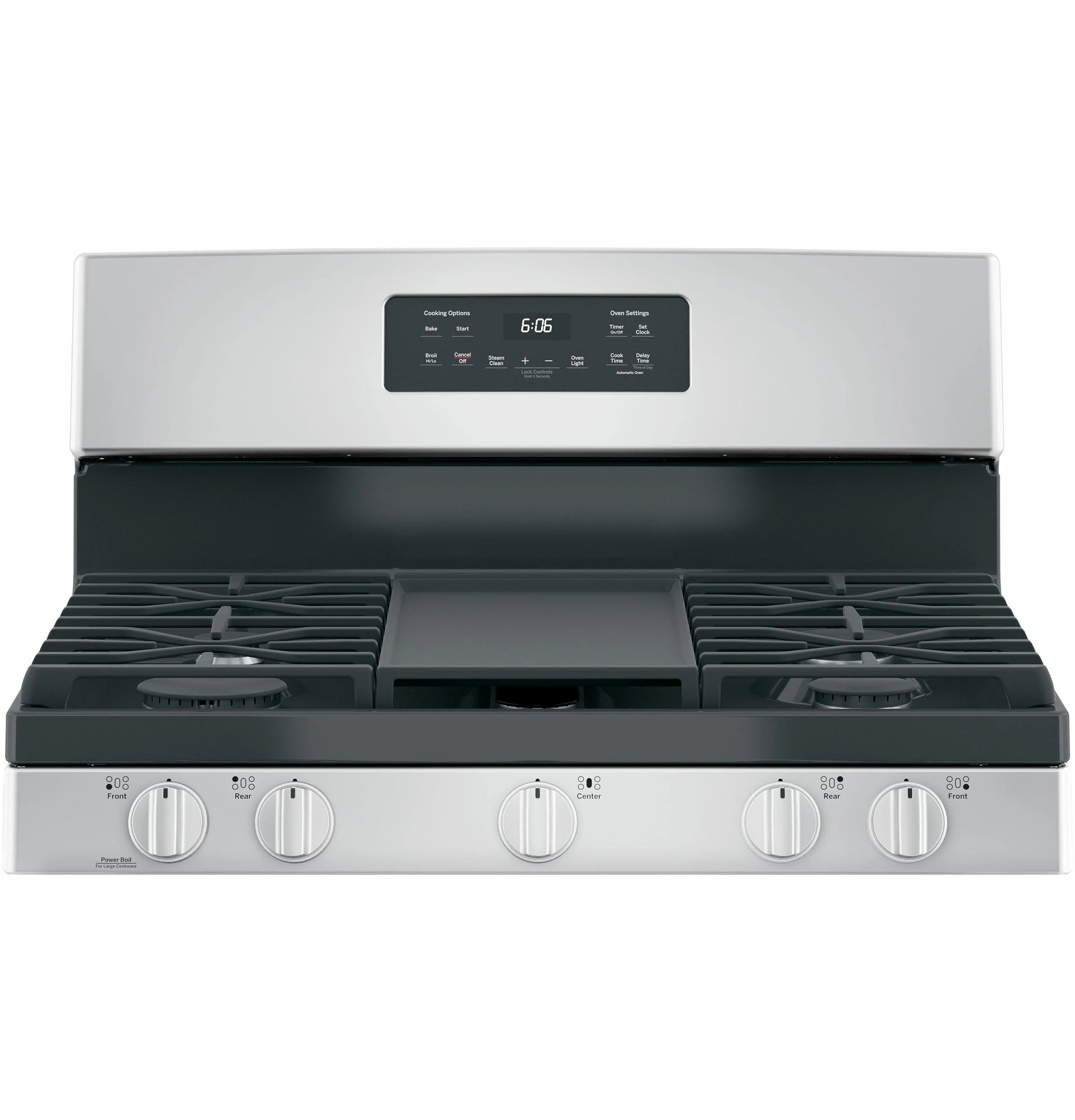 GE? 30" 5.0 cu. ft. Free-Standing Gas Range in Stainless Steel