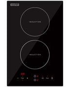 Empava Electric Stove Induction Cooktop Vertical with 2 Burners Vitro Ceramic Smooth Surface Glass