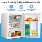 WAA 2.6 Cu.Ft Mini Fridge with Freezer, Single Door Compact Refrigerator BLACK