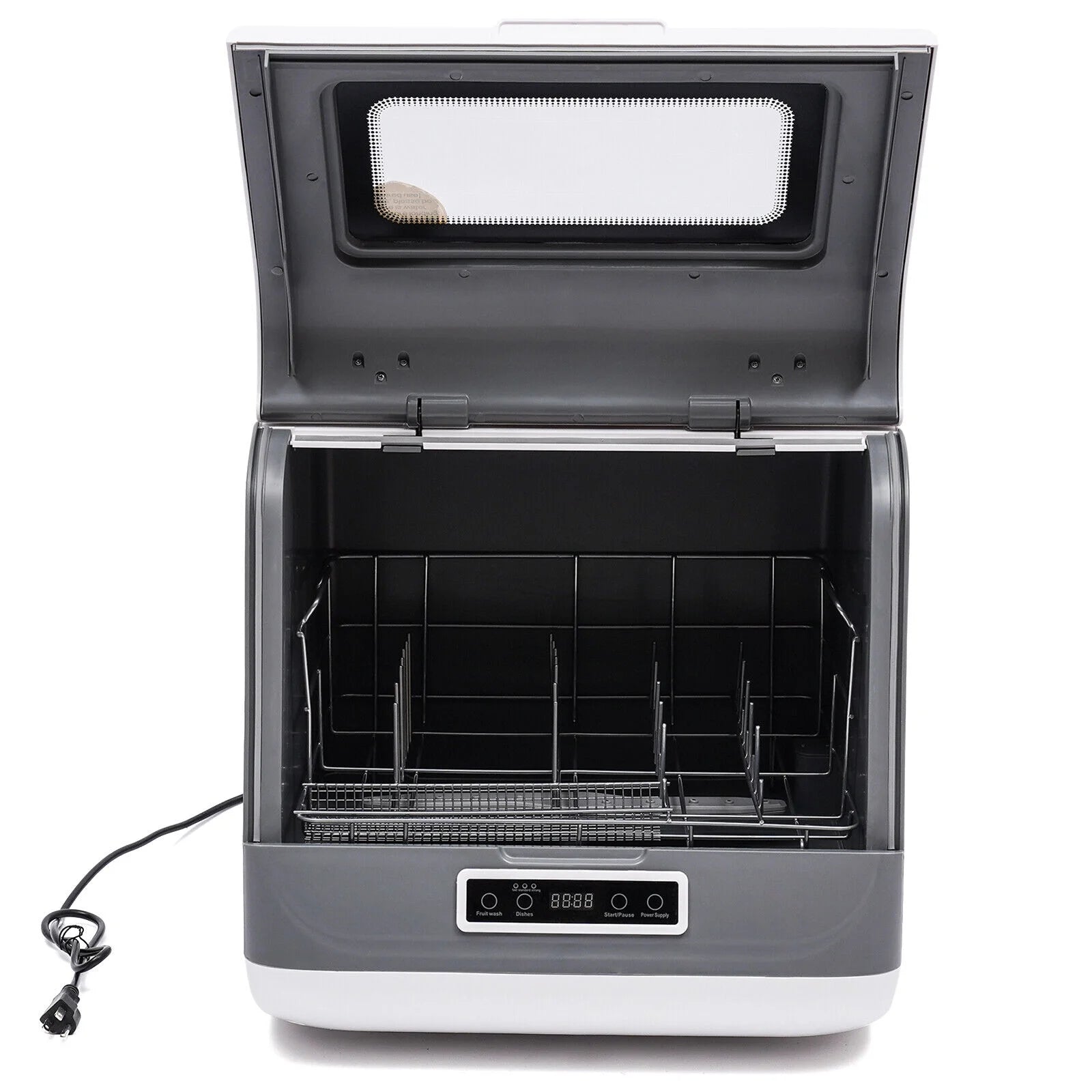 1200W Portable Countertop Dishwasher, 3 Washing Programs with Large Capacity