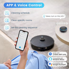 AIRROBO Robot Vacuum Cleaner and Mop Combo L40+, 60 days Self-Empty Bin, 180 min Runtime, APP and Voice Control