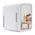 tzyudk White Mini Refrigerator 4L Quiet Heating Freezing Portable Compact Fridge For Home Car Student Dormitory Us Plug 110V Affordable Useful Plastic