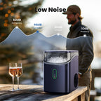 Philergo Nugget Ice Maker Countertop, Pebble Ice Maker with Soft Chewable Ice, 35 lbs/24 Hrs for Home, Kitchen, RV, Camping, Silver