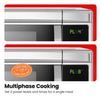 Chefman 0.9 Cu ft Countertop Microwave Oven, 900 Watts - Stainless Steel
