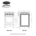 24 in. Freestanding Gas Range with 3.73 cu. ft. Capacity Oven in Stainless Steel