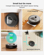 Lefant M330 LiDAR Navigation Robot Vacuum and Mop, 450ml Visible Dustbin, 190?�� PSD Obstacle Avoidance, Multi-Level Mapping, Robot Vacuum Cleaner for Hardwood Carpets Pet Hair