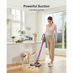 Hosaud Cordless Stick Vacuum Cleaner: 45000Pa Suction, 550W Motor, 55-Min Runtime �?Lightweight for Home, Powerful on Pet Hair, Carpets & Hard Floors