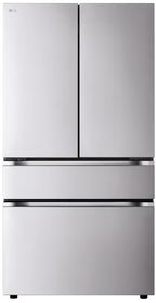 LG LF26C8210S 36 Inch  26 cu. ft. Counter-Depth, 4-Door French Door Refrigerator, Full-Convert Drawer, and Internal Ice and Water Dispenser, in Stainless Steel