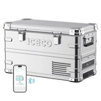 APL35 Aluminum Dual Zone 37QT Portable Refrigerator Silver