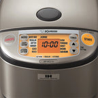 Zojirushi NP-HCC10XH Induction Heating System Rice Cooker and Warmer (5.5-Cup/ Dark Gray)