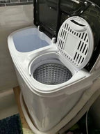 Topcobe 8 Lbs Compact Mini Twin Tub Washing Spiner Machine, Space Saving Washer for Home and Apartment