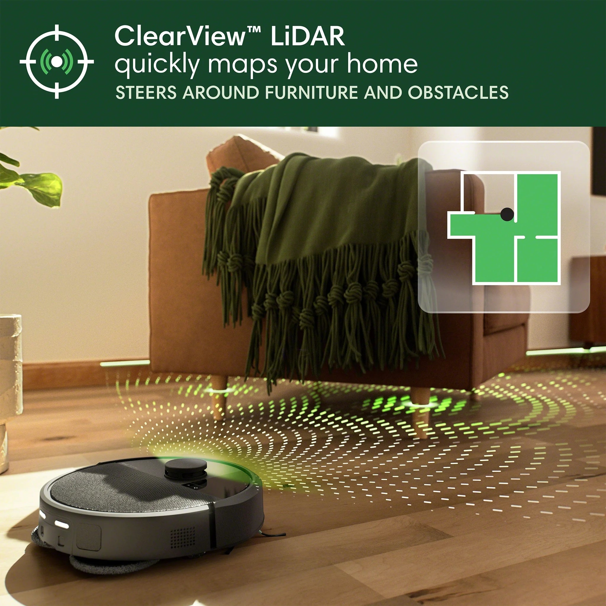 iRobot Roomba Plus 405 Combo Robot Vacuum & Mop + AutoWash Dock, 2-in-1 for Carpet and Hard Floors, Self Empties, LiDAR, Avoids Mopping Carpets, Pad Wash & Dry, Model# G185020